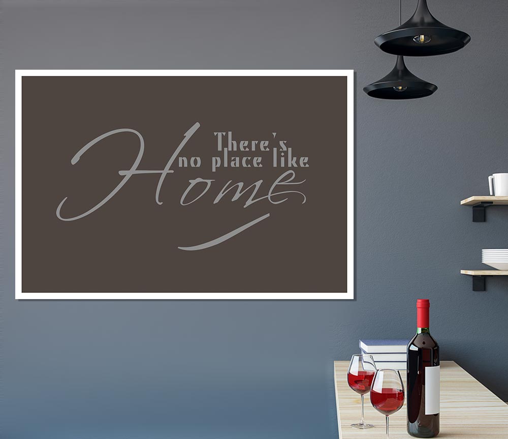 Home Quote Theres No Place Like Home Chocolate Print Poster Wall Art