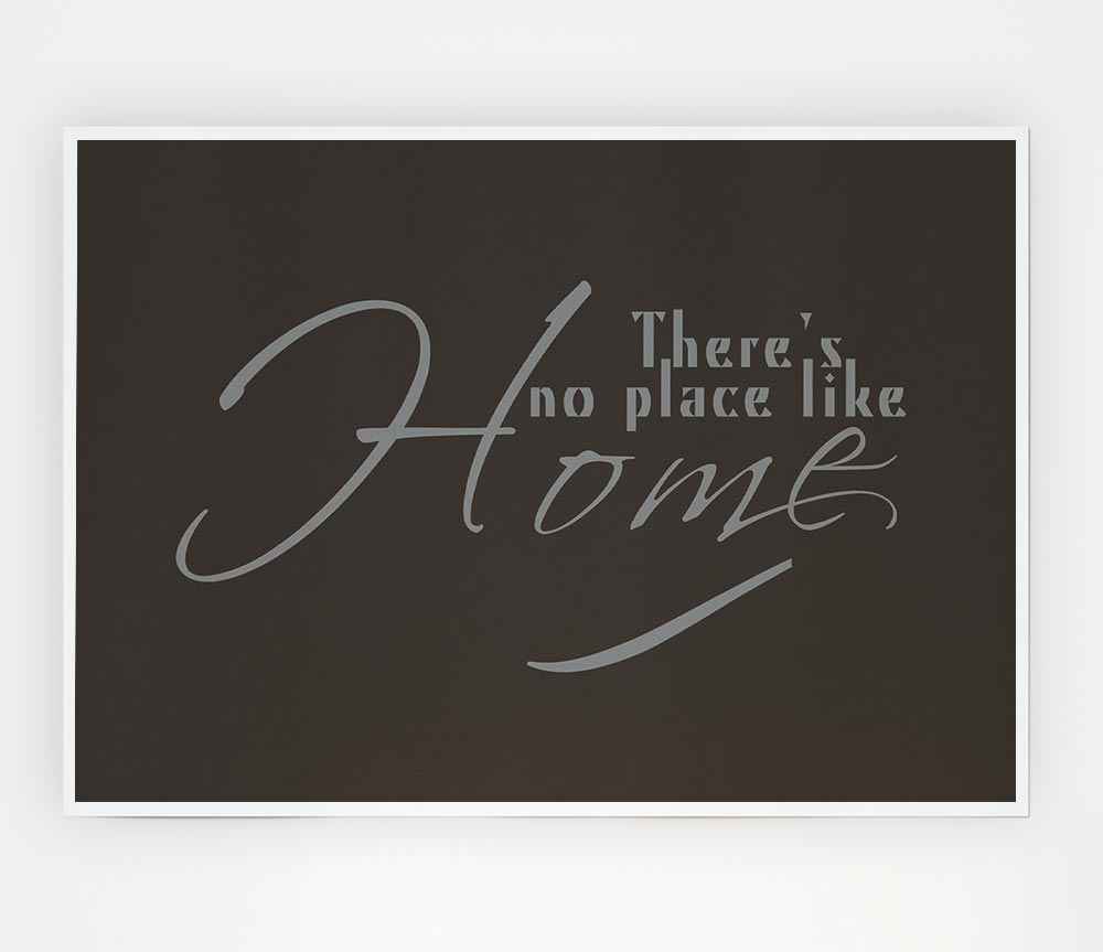 Home Quote Theres No Place Like Home Chocolate Print Poster Wall Art