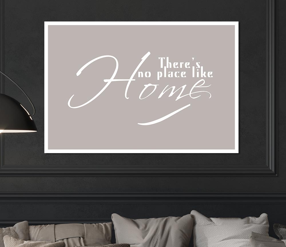 Home Quote Theres No Place Like Home Beige Print Poster Wall Art