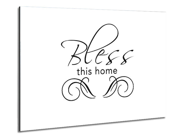 Home Quote Bless This Home White