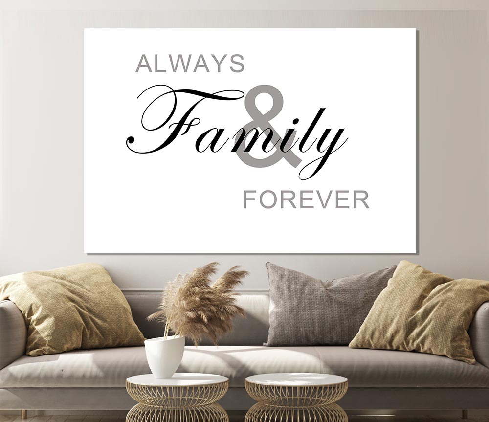 Always And Forever White Print Poster Wall Art