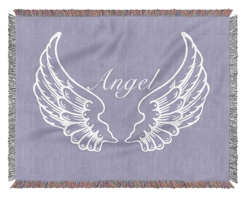 Angel Wings Lilac Woven Blanket