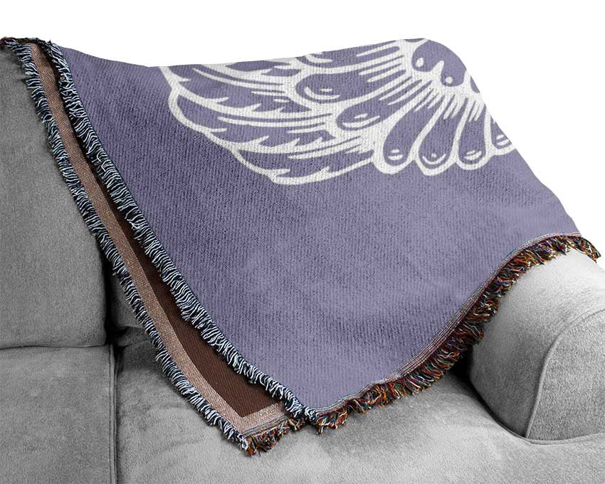 Angel Wings Lilac Woven Blanket