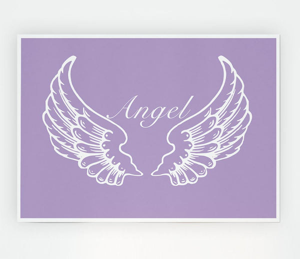 Angel Wings Lilac Print Poster Wall Art