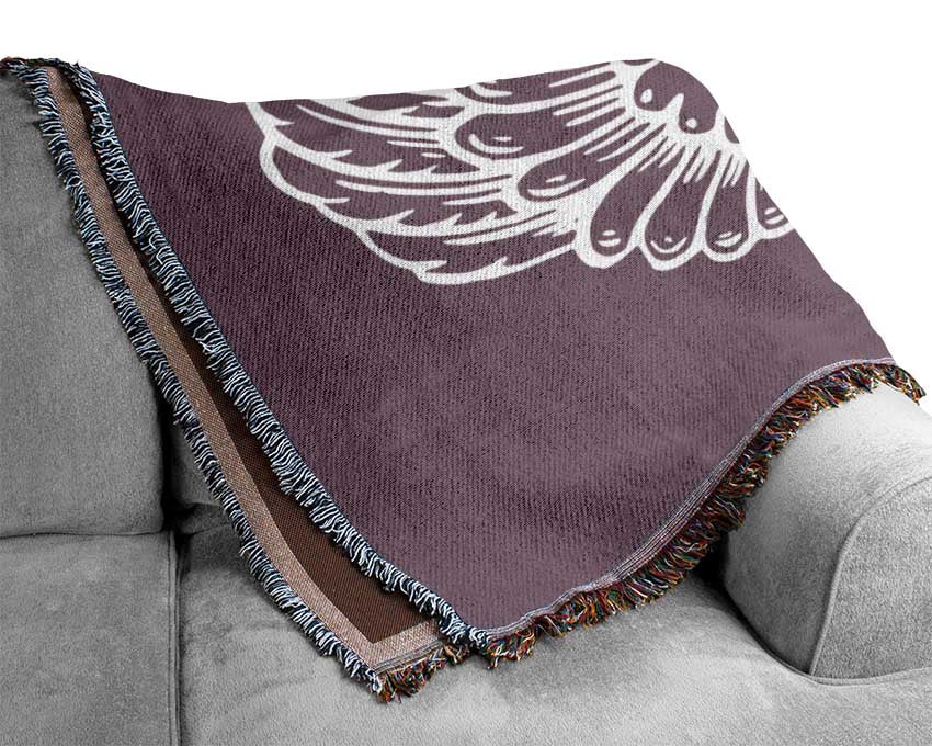 Angel Wings Dusty Pink Woven Blanket