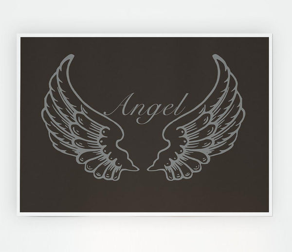 Angel Wings Chocolate Print Poster Wall Art