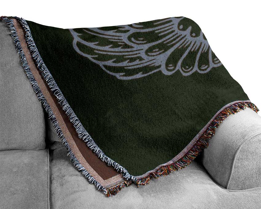 Angel Wings Chocolate Woven Blanket