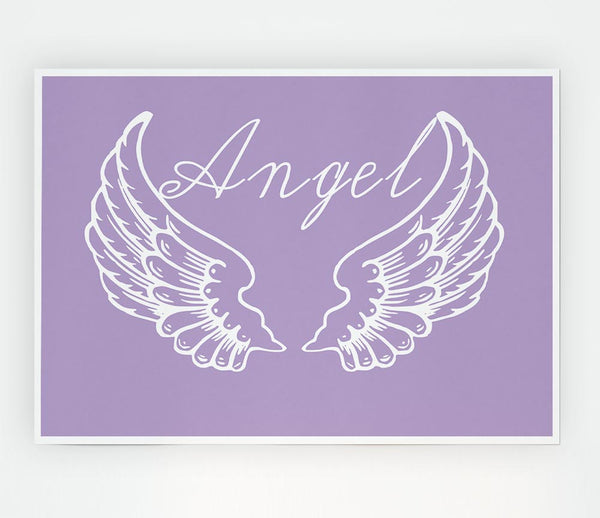 Angel Wings 4 Lilac Print Poster Wall Art