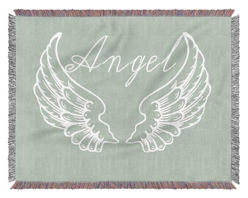 Angel Wings 4 Beige Woven Blanket