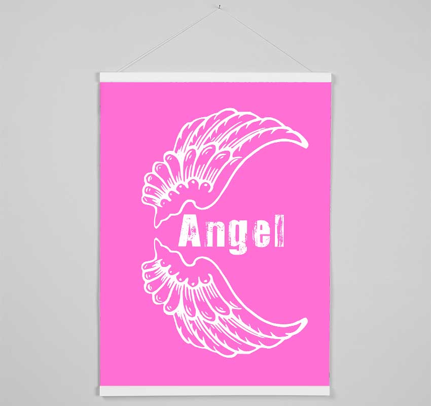 Angel Wings 3 Vivid Pink Hanging Poster - Wallart-Direct UK