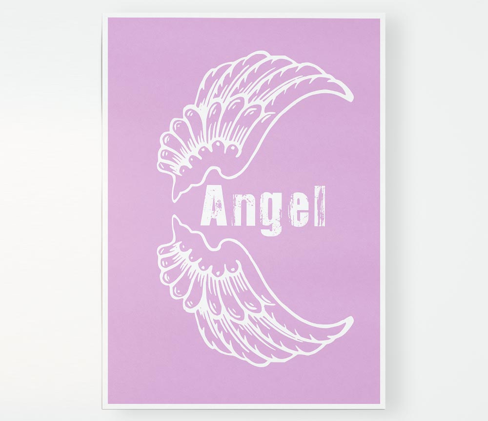 Angel Wings 3 Pink Print Poster Wall Art