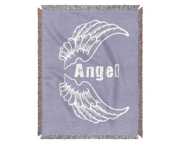 Angel Wings 3 Lilac Woven Blanket