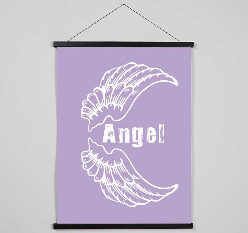 Angel Wings 3 Lilac Hanging Poster - Wallart-Direct UK