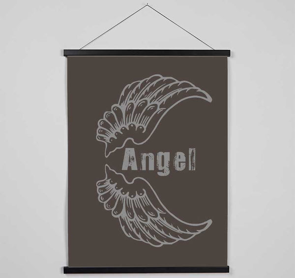 Girls Room Quote Angel Wings 3 Chocolate Hanging Poster - Wallart-Direct UK