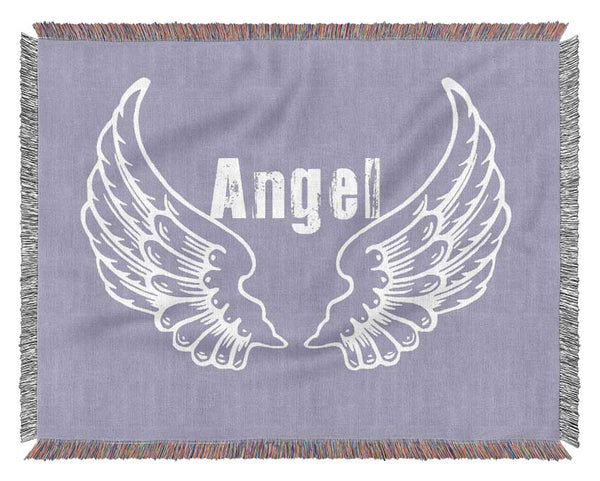 Angel Wings 2 Lilac Woven Blanket