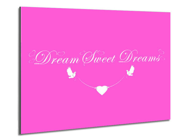 Nursery Quote Dream Sweet Dreams Vivid Pink