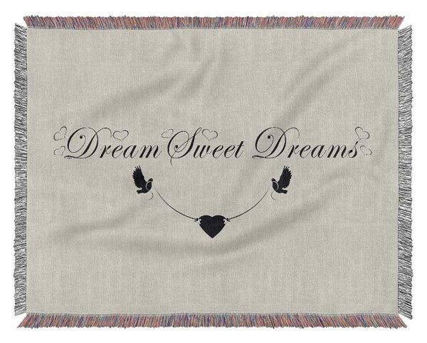 Dream Sweet Dreams Grey Woven Blanket