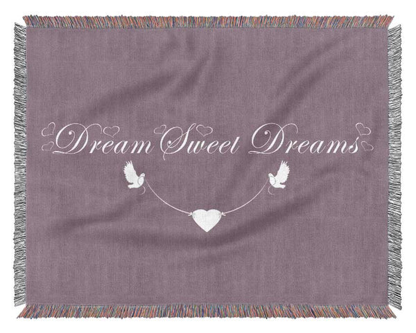 Dream Sweet Dreams Dusty Pink Woven Blanket