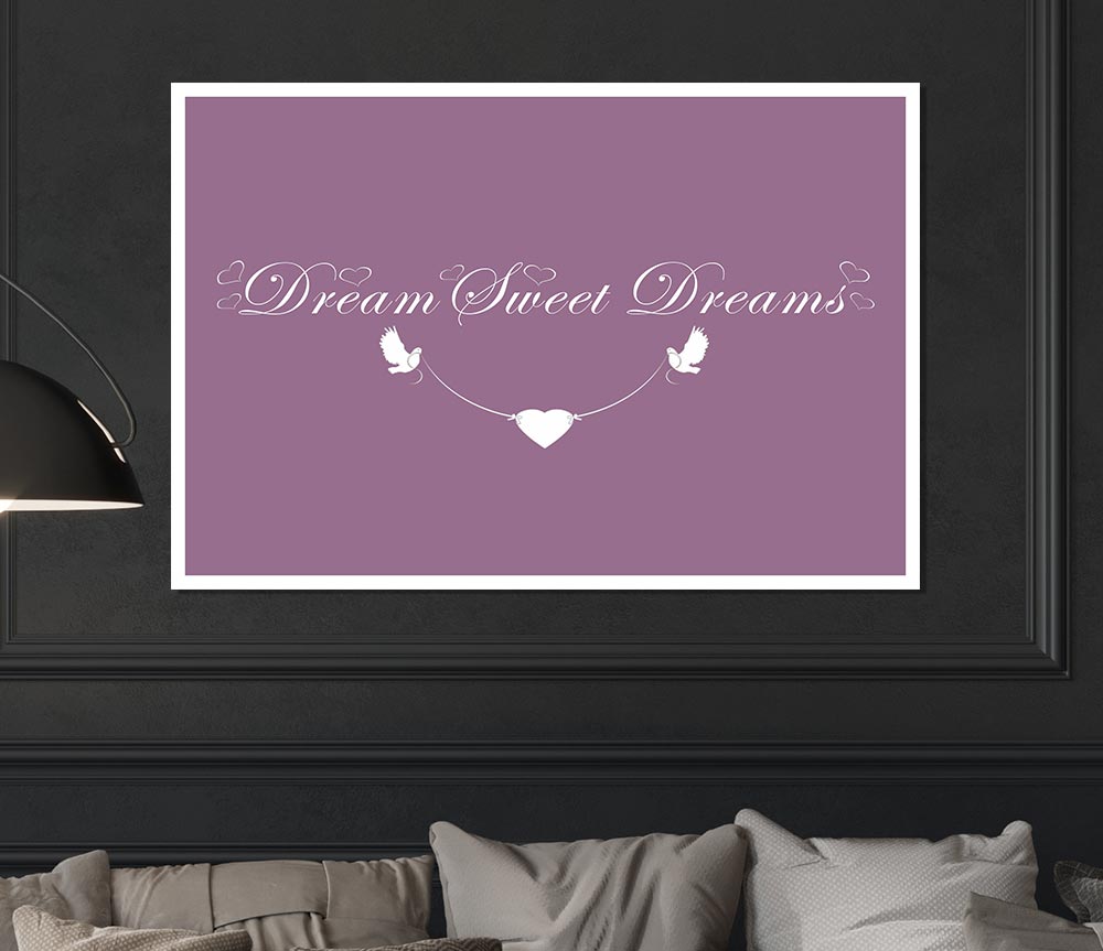 Dream Sweet Dreams Dusty Pink Print Poster Wall Art