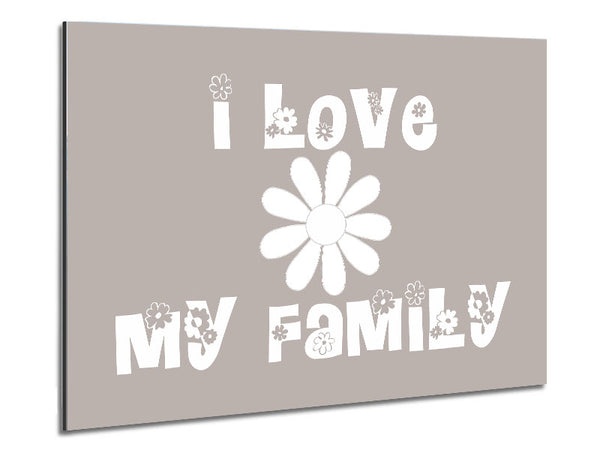 Boys room Quote I Love My Family Beige