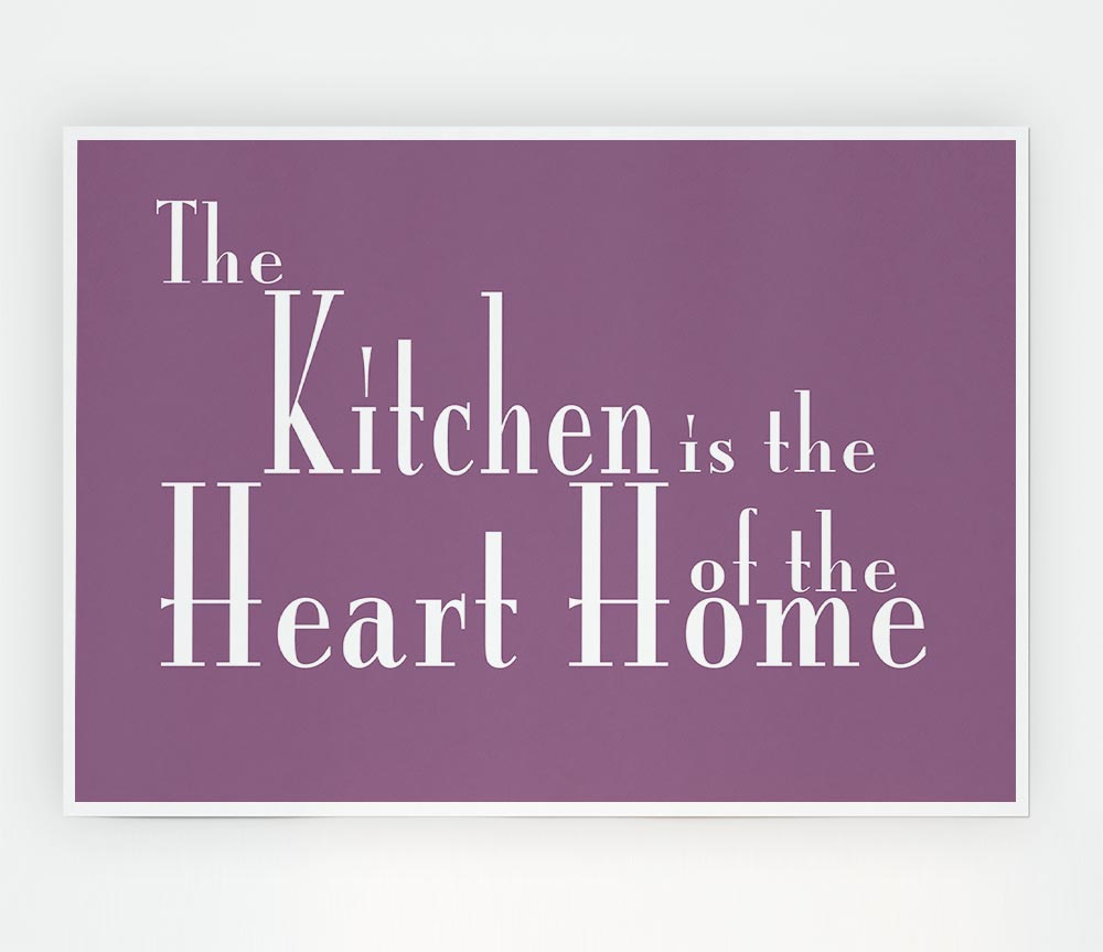 Kitchen Quote The Kitchen Is The Heart Of The Home 2 Dusty Pink Print Poster Wall Art