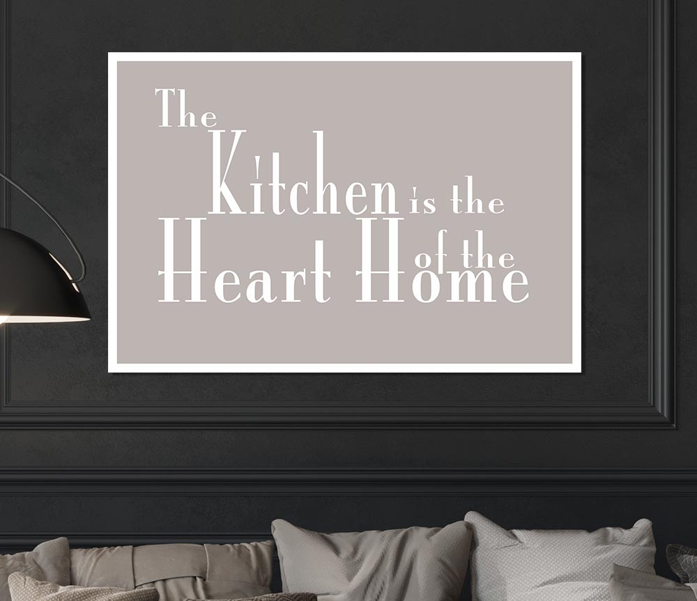 Kitchen Quote The Kitchen Is The Heart Of The Home 2 Beige Print Poster Wall Art