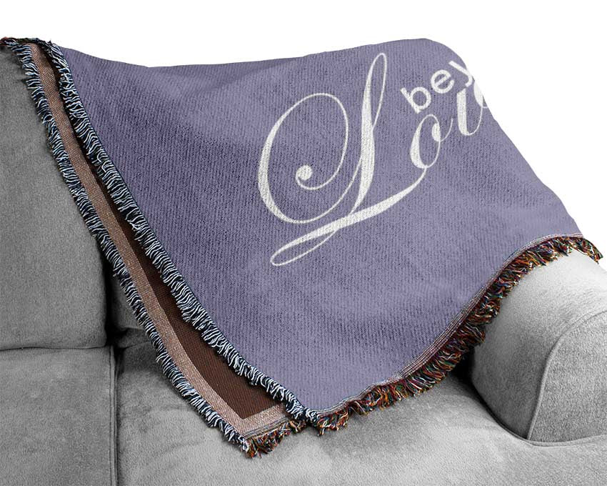 Love Quote Live Every Moment 3 Lilac Woven Blanket