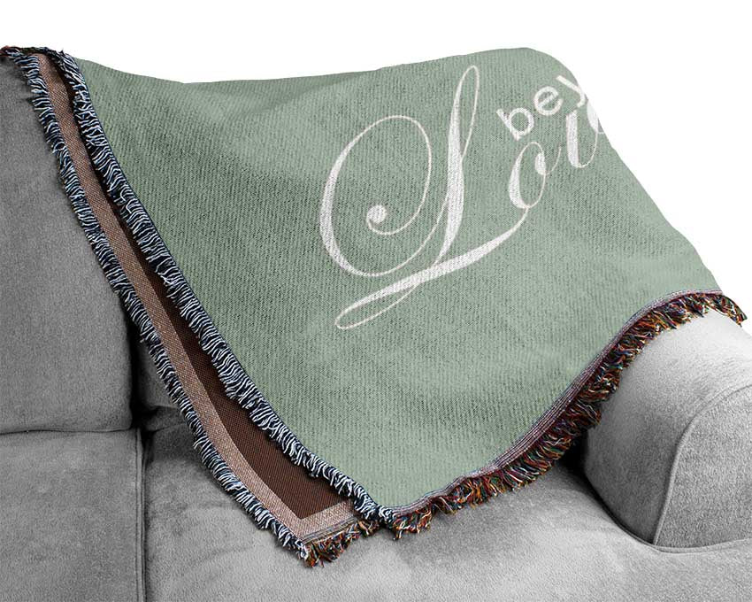 Home Quote Love Quote Live Every Moment 3 Beige Woven Blanket