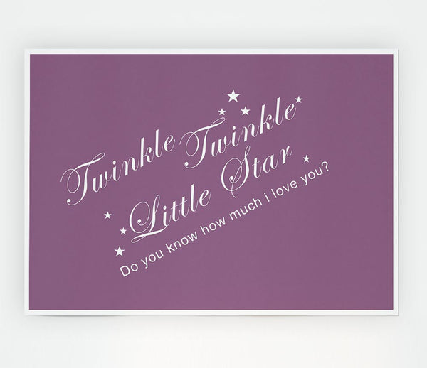 Twinkle Twinkle Little Star 2 Dusty Pink Print Poster Wall Art