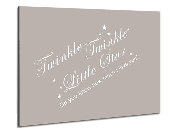 Nursery Quote Twinkle Twinkle Little Star 2 Beige