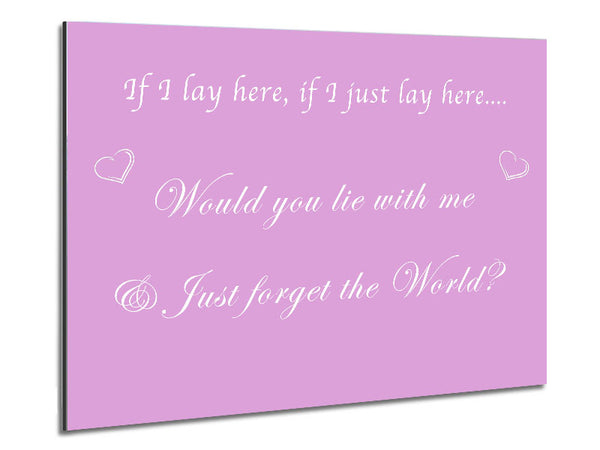 Music Quote If I Lay Here If I Just Snow Patrol Pink