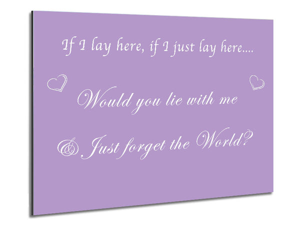 Music Quote If I Lay Here If I Just Snow Patrol Lilac