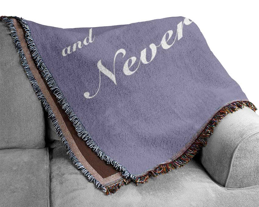 Music Quote Follow Your Dreams Justin Bieber Lilac Woven Blanket