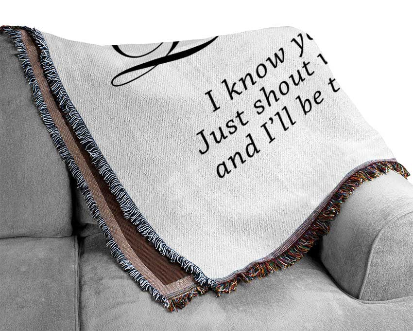 Music Quote You Know You Love Me Justin Bieber White Woven Blanket