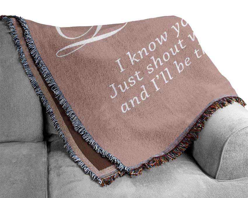 Music Quote You Know You Love Me Justin Bieber Vivid Pink Woven Blanket