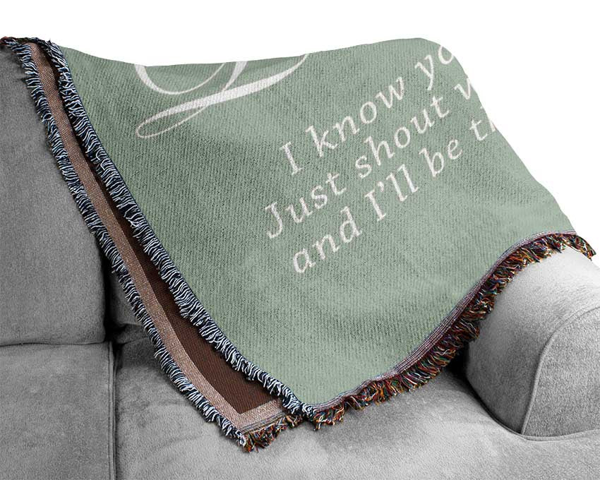 Music Quote You Know You Love Me Justin Bieber Beige Woven Blanket