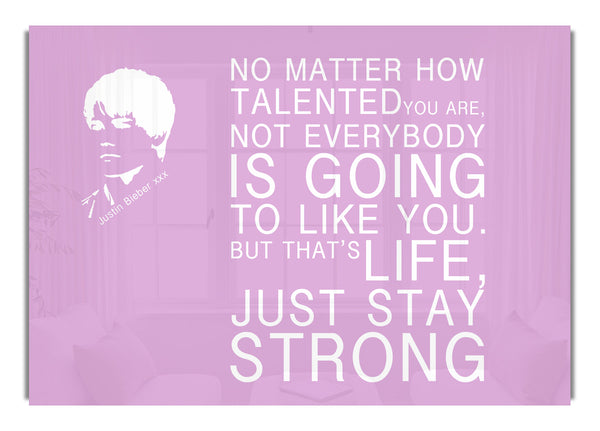 No Matter How Talented Justin Bieber Pink