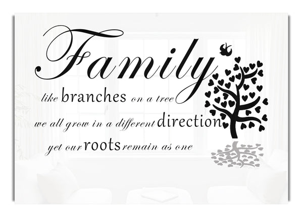 Family Like Branches On A Tree White