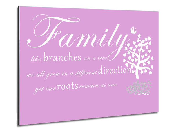 Family Quote Family Like Branches On A Tree Pink