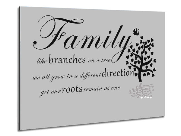 Family Quote Family Like Branches On A Tree Grey