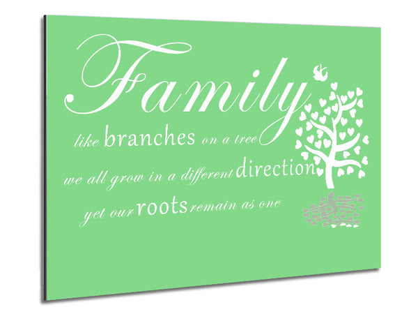 Family Quote Family Like Branches On A Tree Green