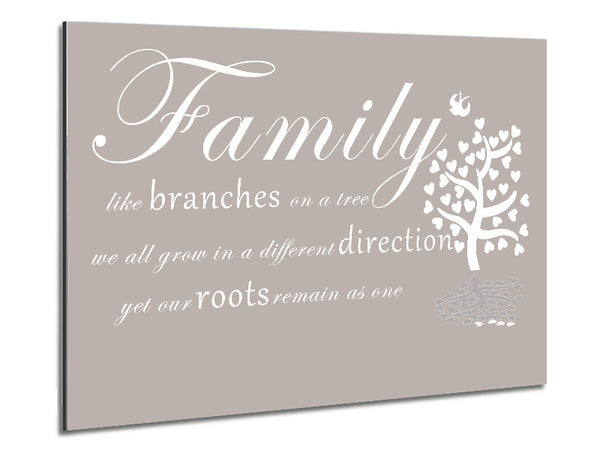 Family Quote Family Like Branches On A Tree Beige