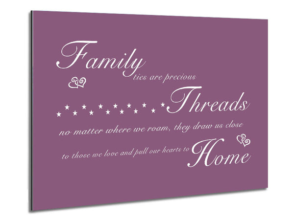 Family Quote Family Ties Are Precious Dusty Pink