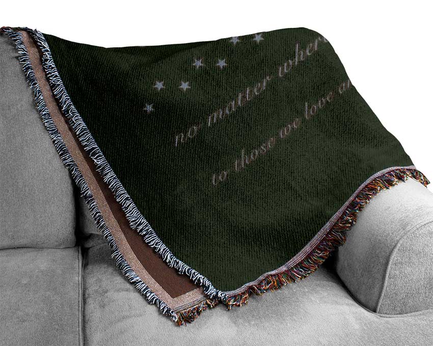 Family Quote Family Ties Are Precious Chocolate Woven Blanket