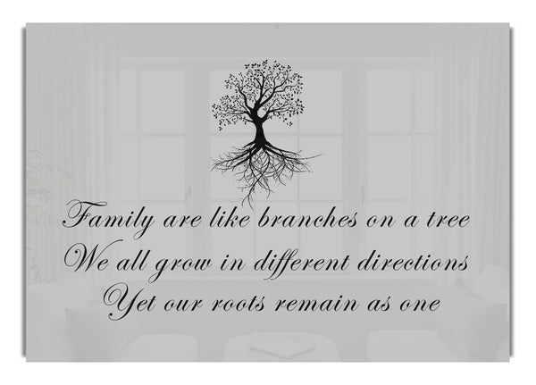 Family Are Like Branches Grey