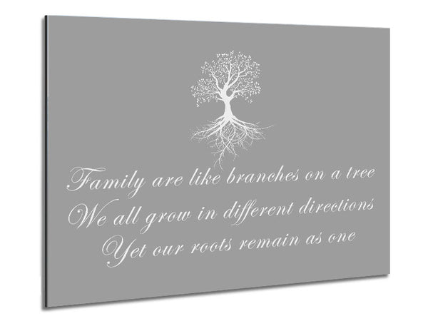 Family Quote Family Are Like Branches Grey White