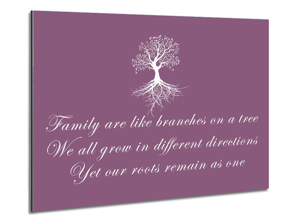 Family Quote Family Are Like Branches Dusty Pink