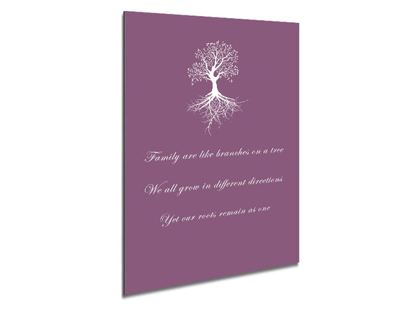 Family Quote Family Are Like Branches 2 Dusty Pink