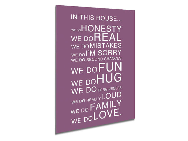 Family Quote In This House Dusty Pink