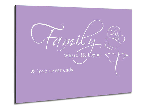 Family Quote Family Where Life Begins 1 Lilac